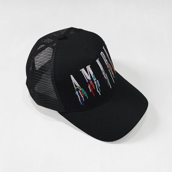 AMIRI Black Cap with Multicolor Logo - Picture 3 of 6